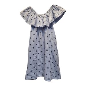 Peek Kids Blue Star Print Casual Dress - Size 12